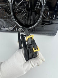 BN2492 Spazzolato Patent Leather Tote Black