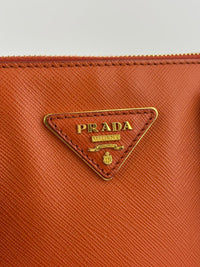 BL0837 Saffiano Lux Leather Dome Satchel Papaya