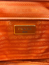 BL0837 Saffiano Lux Leather Dome Satchel Papaya