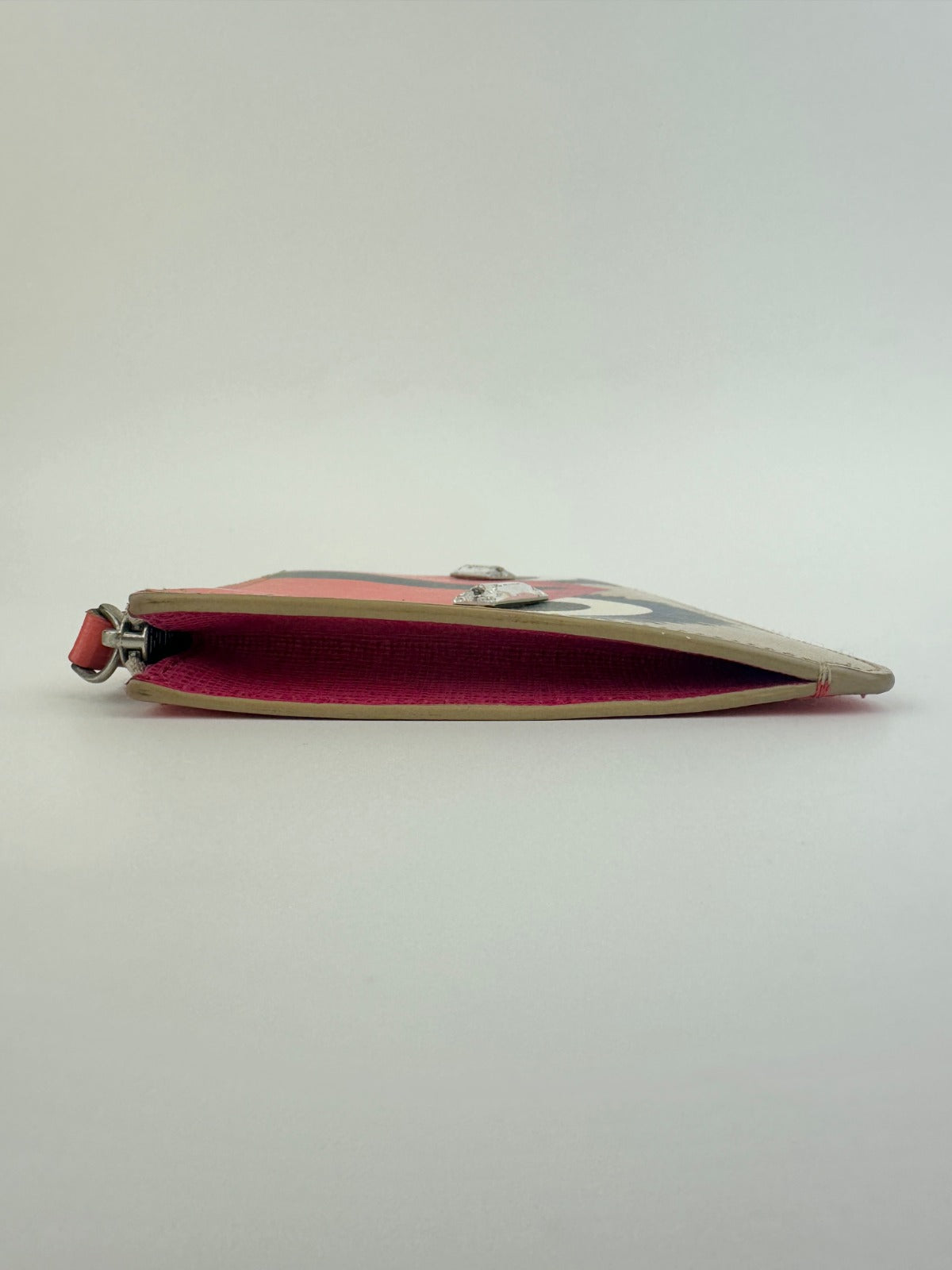 8M0341 Monster Multicolor Coated Canvas Zip Clutch Wallet