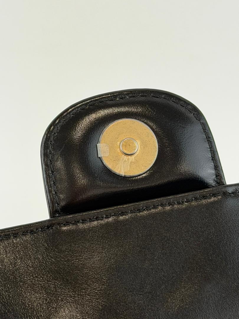 Medium Quilted Wavy CC Hobo Black Patent Aged Calfskin GHW - Glampot