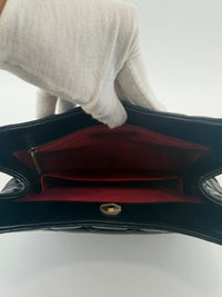 Medium Quilted Wavy CC Hobo Black Patent Aged Calfskin GHW - Glampot