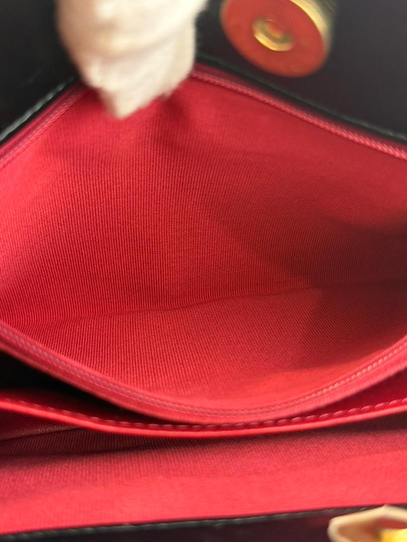 Medium Quilted Wavy CC Hobo Black Patent Aged Calfskin GHW - Glampot