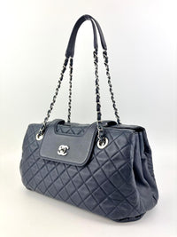 Accordion Shopping Tote Navy SHW - Glampot
