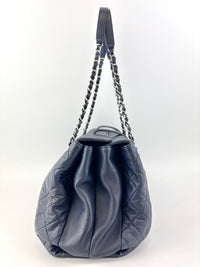 Accordion Shopping Tote Navy SHW - Glampot