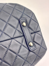 Accordion Shopping Tote Navy SHW - Glampot