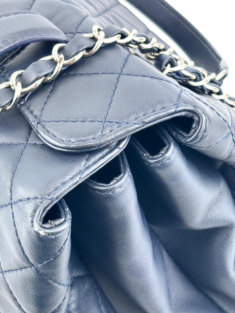 Accordion Shopping Tote Navy SHW - Glampot
