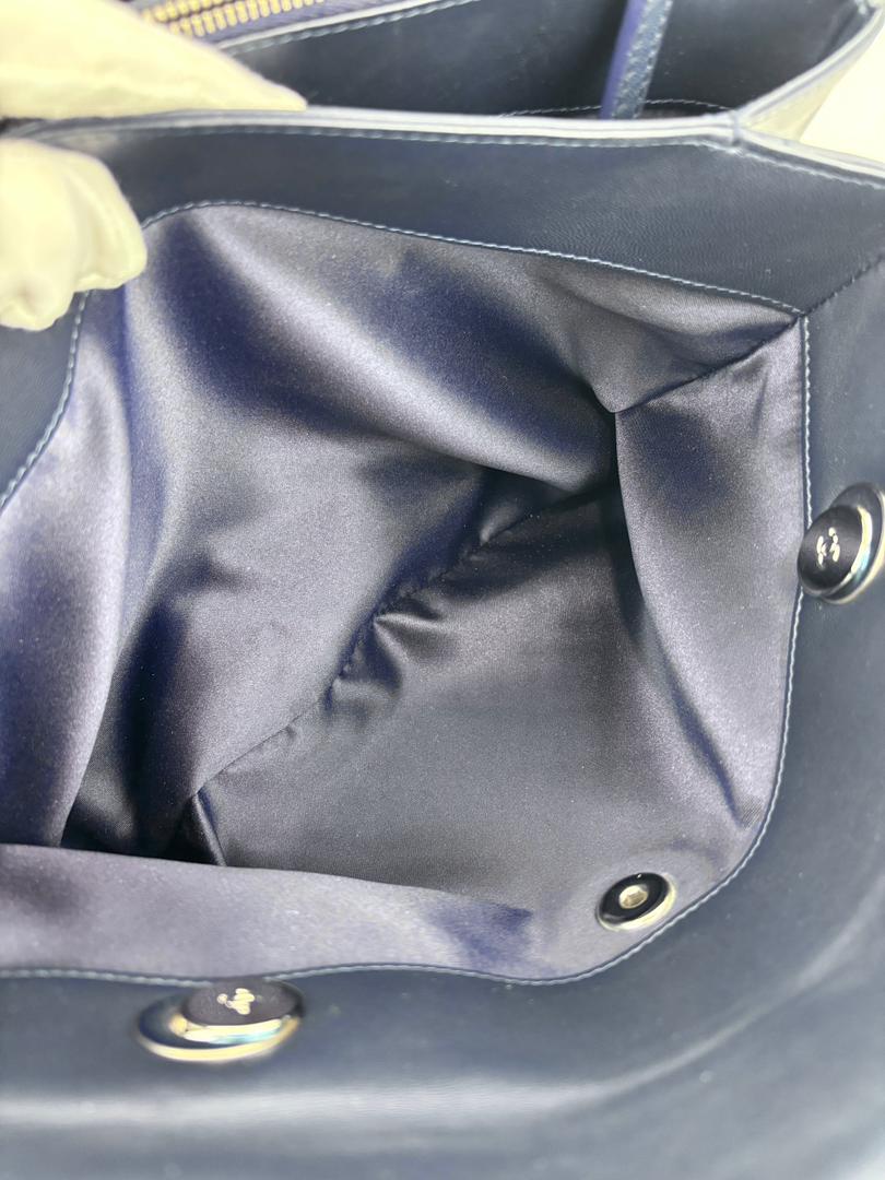 Accordion Shopping Tote Navy SHW - Glampot