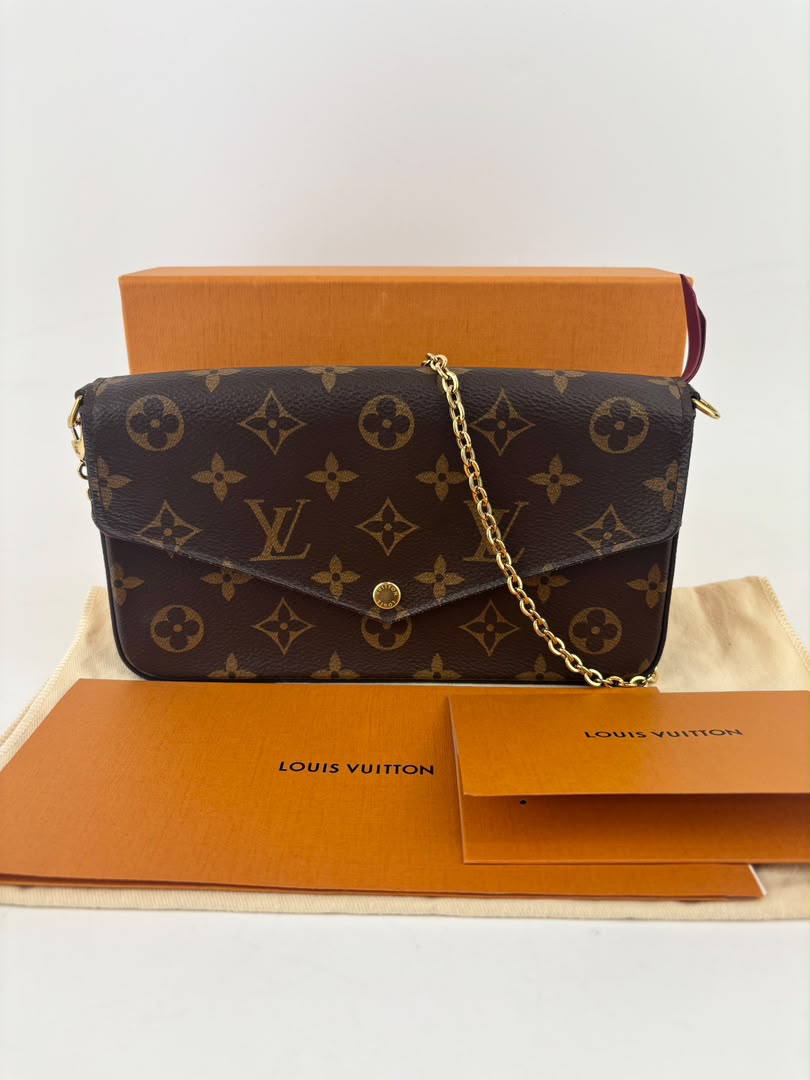 M61276 Pochette Félicie GM Monogram Canvas Fuchsia
