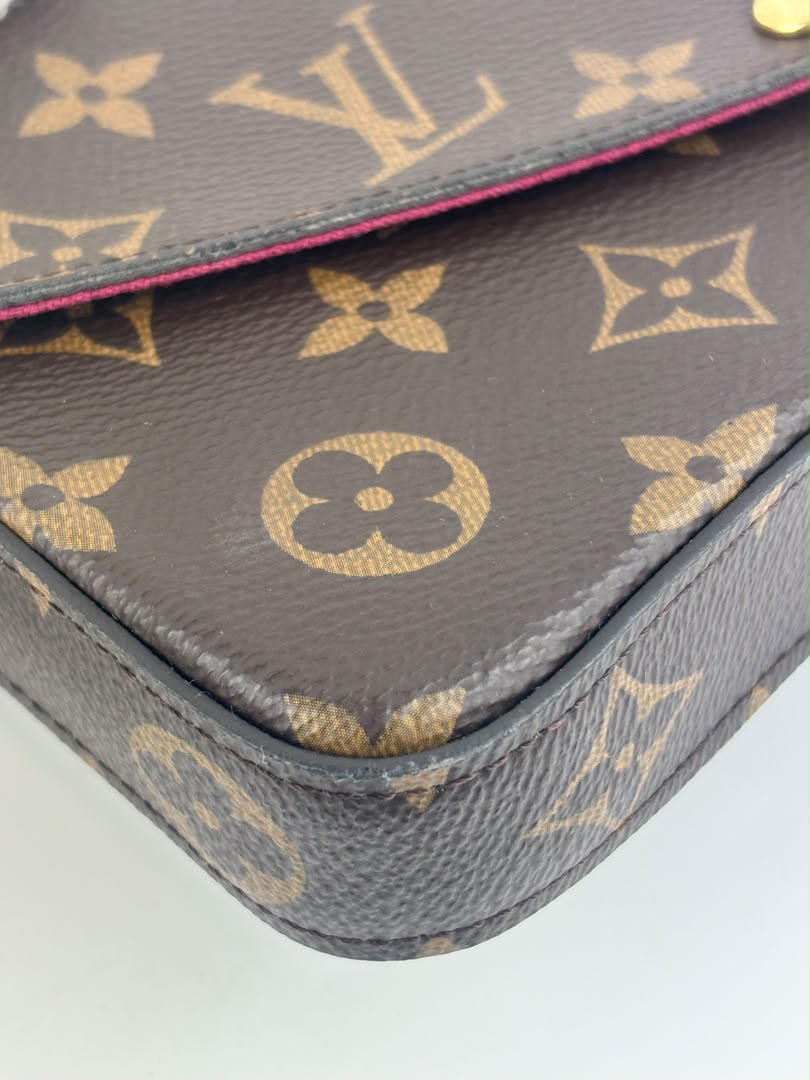 M61276 Pochette Félicie GM Monogram Canvas Fuchsia