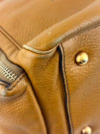T Bag Media Satchel Brown Leather