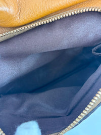 T Bag Media Satchel Brown Leather