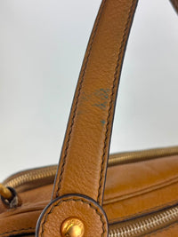T Bag Media Satchel Brown Leather