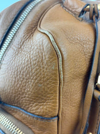 T Bag Media Satchel Brown Leather