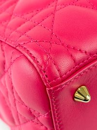 Lady Dior Medium Fuchsia Pink Cannage Lambskin GHW