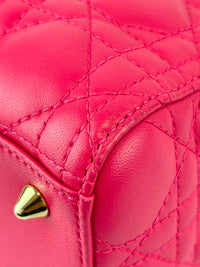 Lady Dior Medium Fuchsia Pink Cannage Lambskin GHW