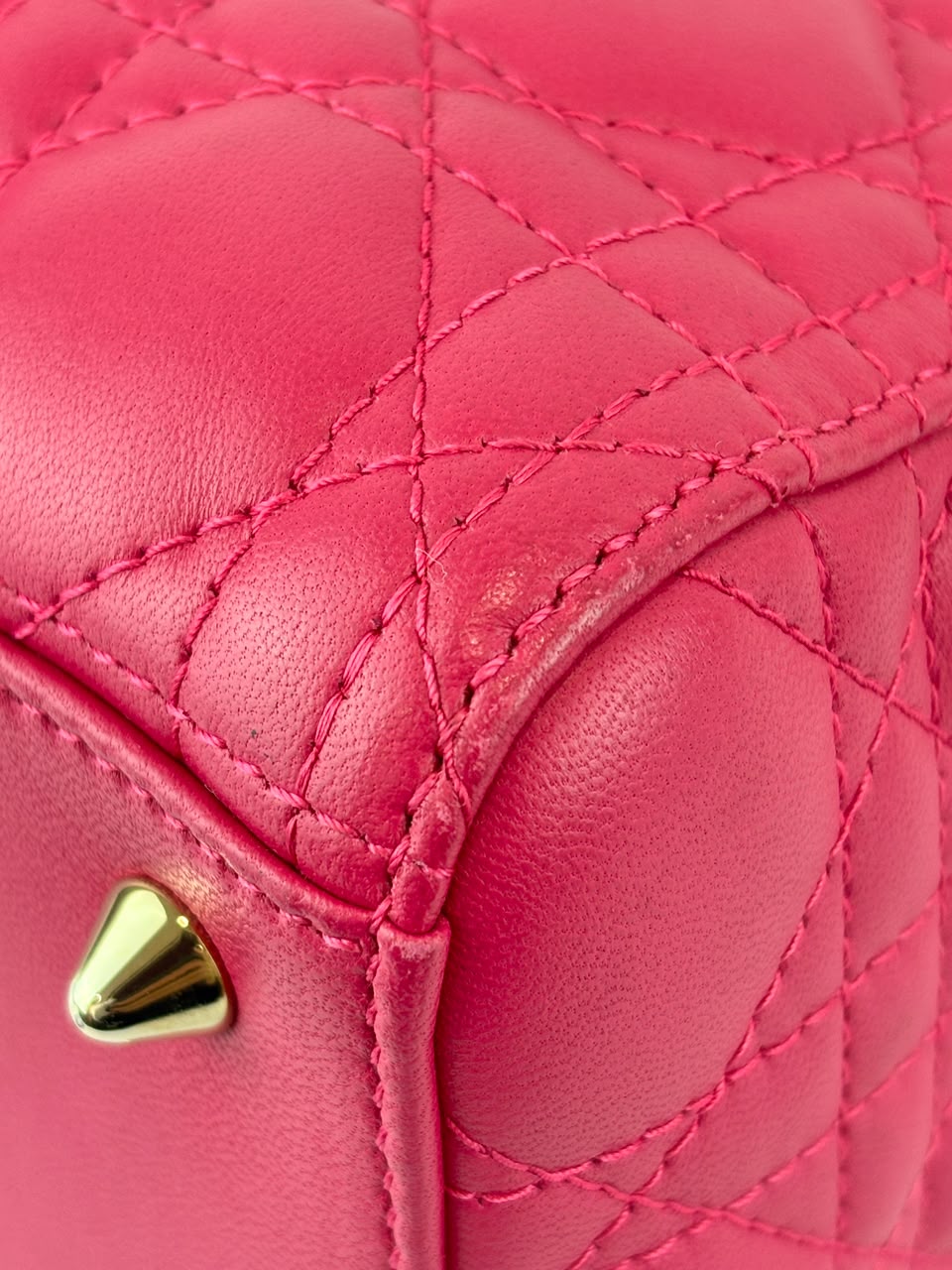 Lady Dior Medium Fuchsia Pink Cannage Lambskin GHW