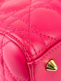 Lady Dior Medium Fuchsia Pink Cannage Lambskin GHW