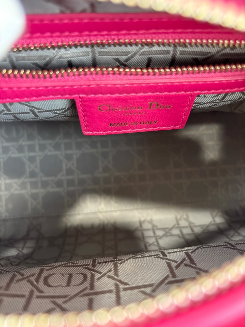 Lady Dior Medium Fuchsia Pink Cannage Lambskin GHW
