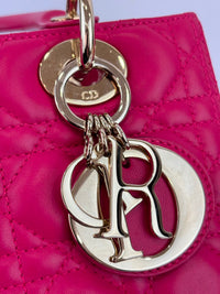 Lady Dior Medium Fuchsia Pink Cannage Lambskin GHW
