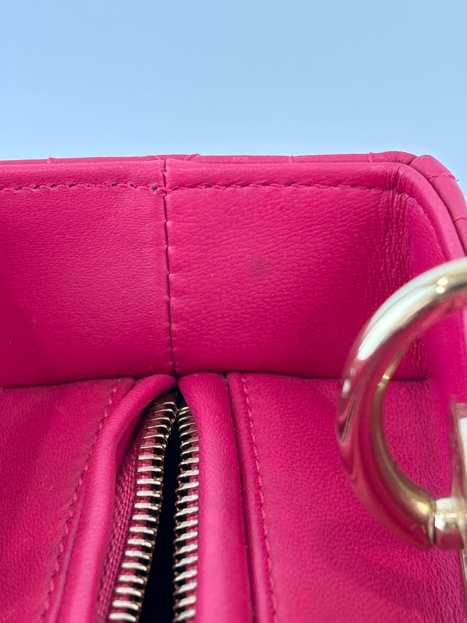Lady Dior Medium Fuchsia Pink Cannage Lambskin GHW