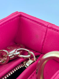 Lady Dior Medium Fuchsia Pink Cannage Lambskin GHW