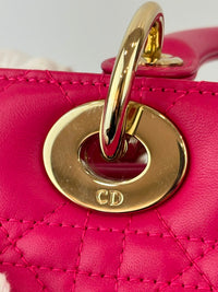 Lady Dior Medium Fuchsia Pink Cannage Lambskin GHW