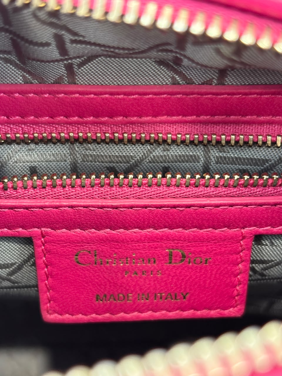 Lady Dior Medium Fuchsia Pink Cannage Lambskin GHW