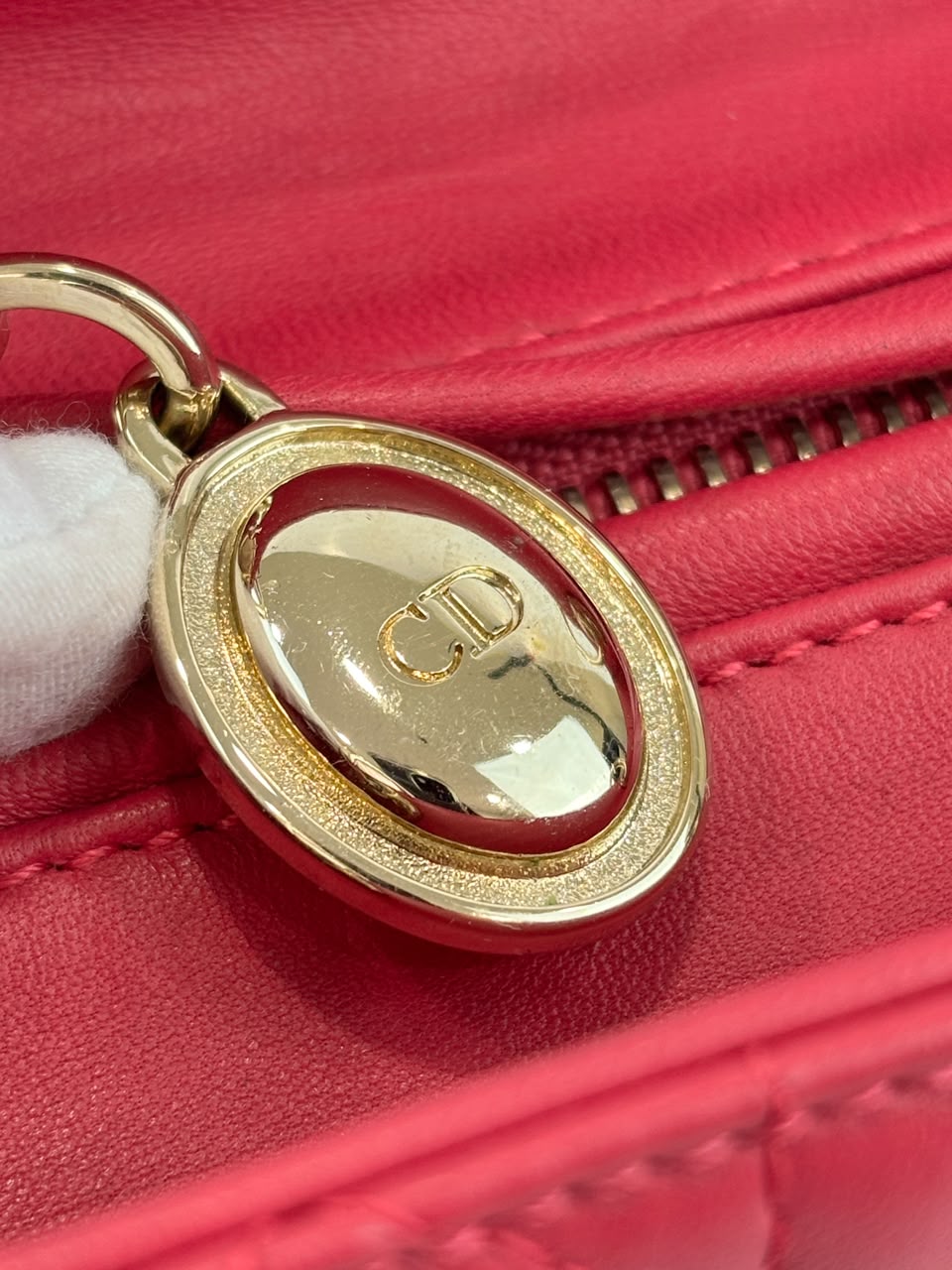 Lady Dior Medium Fuchsia Pink Cannage Lambskin GHW