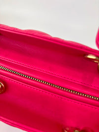 Lady Dior Medium Fuchsia Pink Cannage Lambskin GHW