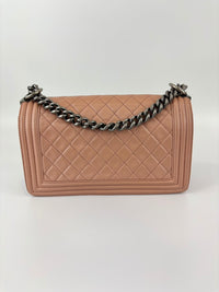 Boy Old Medium in Nude Rose Lambskin RHW