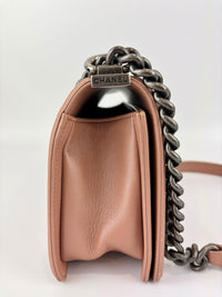 Boy Old Medium in Nude Rose Lambskin RHW