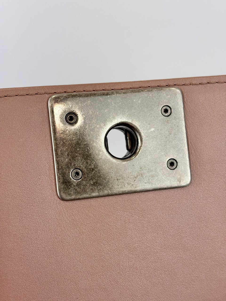 Boy Old Medium in Nude Rose Lambskin RHW