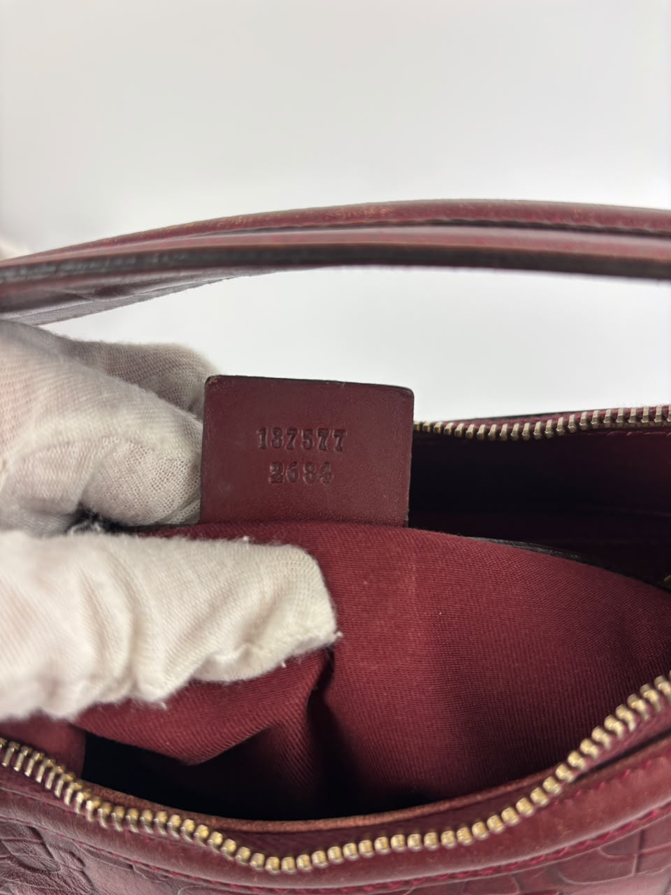 Half Moon Bamboo Ring Hobo Bag in Maroon