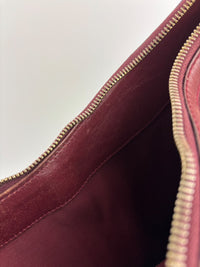 Half Moon Bamboo Ring Hobo Bag in Maroon