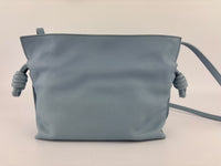 Mini Flamenco Knot Clutch Dusty Blue Calfskin