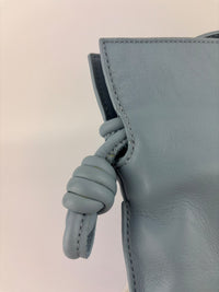Mini Flamenco Knot Clutch Dusty Blue Calfskin