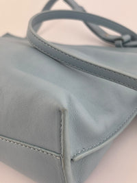 Mini Flamenco Knot Clutch Dusty Blue Calfskin
