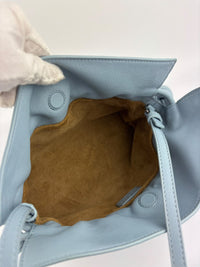 Mini Flamenco Knot Clutch Dusty Blue Calfskin