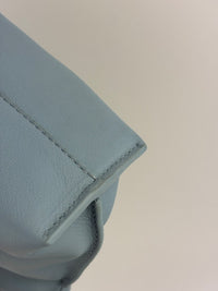 Mini Flamenco Knot Clutch Dusty Blue Calfskin