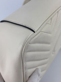 GG Marmont Small Matelassé Shoulder Bag White Quilted Leather