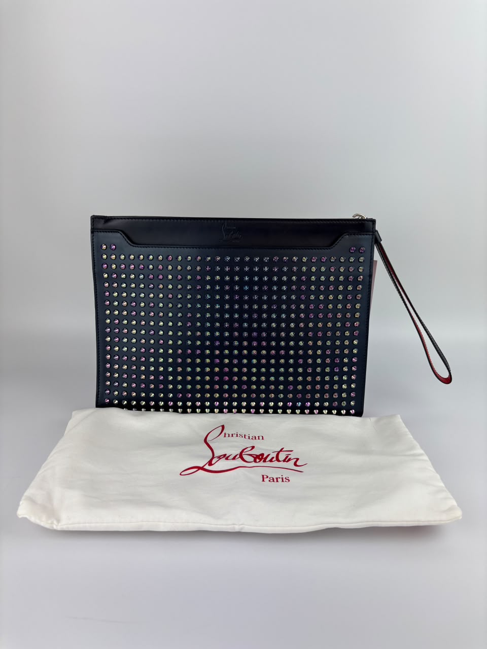 Funky Pouch with Iridescent Stud Embellishment