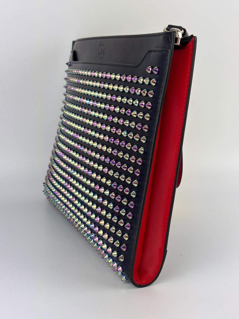 Funky Pouch with Iridescent Stud Embellishment