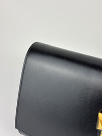 Medor 29 Clutch Black Box Leather GHW