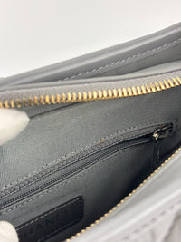 A91810 Small Gabrielle Hobo in Light Grey Quilted Calfskin