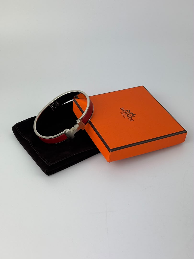 Clic H Bracelet Red PHW Size TGM