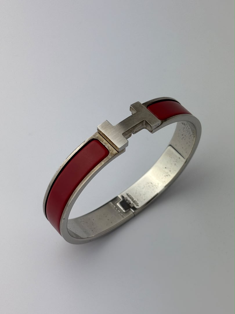 Clic H Bracelet Red PHW Size TGM