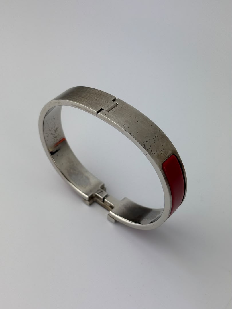 Clic H Bracelet Red PHW Size TGM