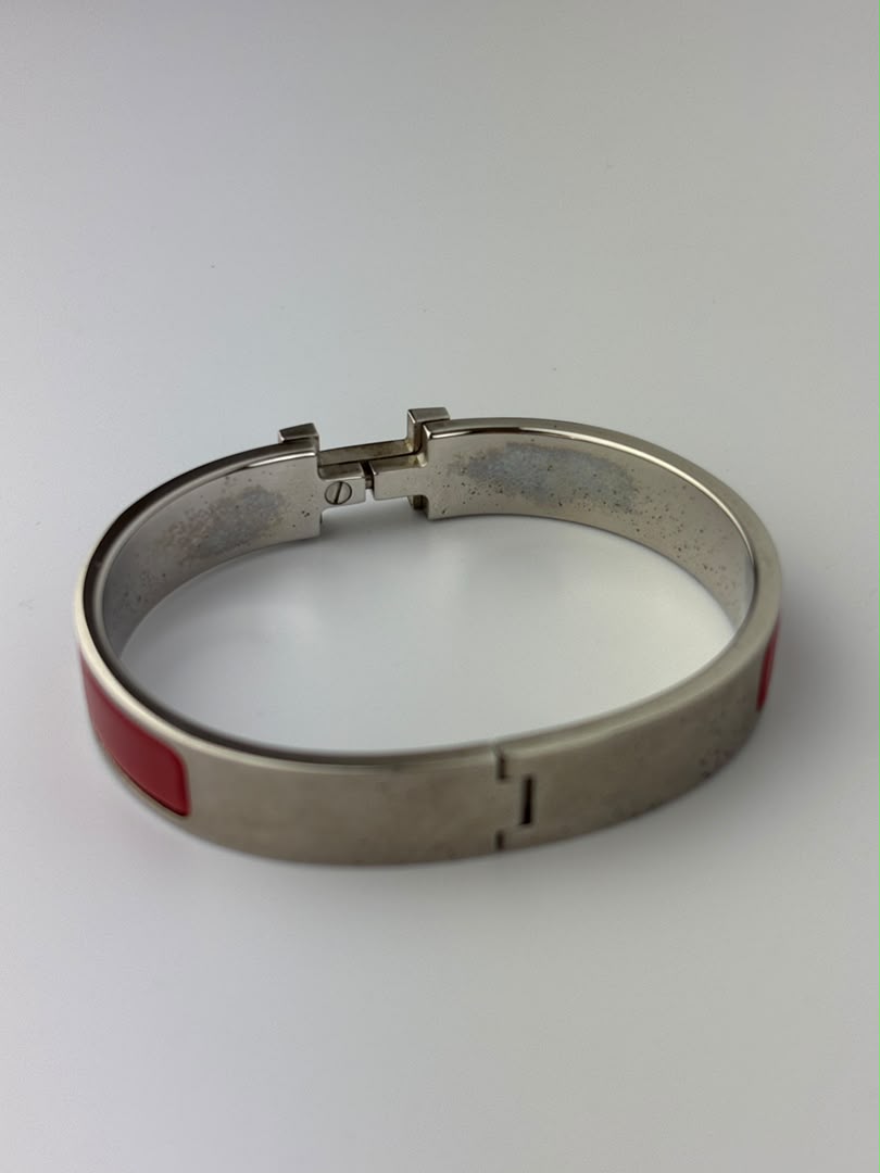 Clic H Bracelet Red PHW Size TGM