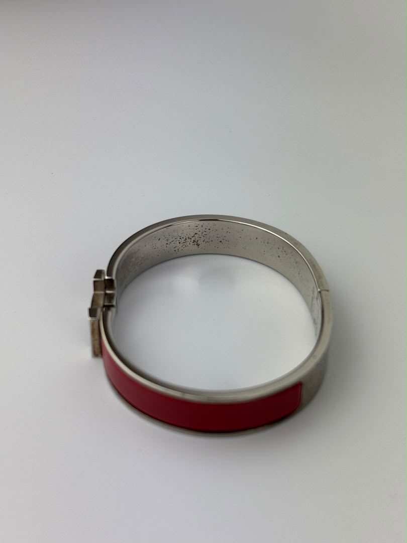 Clic H Bracelet Red PHW Size TGM